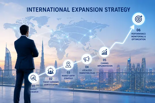 Dubai digital marketing hub supporting global business expansion and growth.